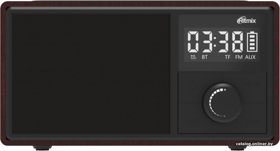 Настольные часы с беспроводной зарядкой Ritmix RRC-880