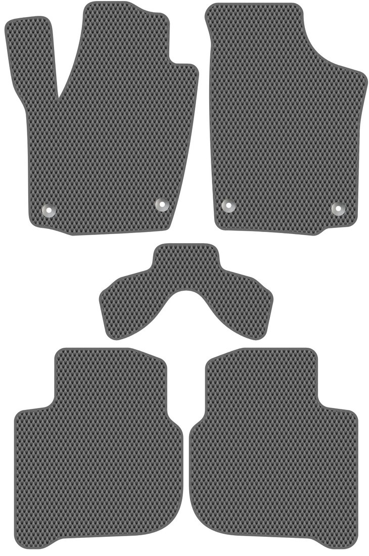 

Комплект ковриков для авто Alicosta Volkswagen Polo VI (лифтбек / MK6) 2020 - Н.В. (серый, ромб)