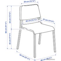 Обеденная группа Ikea Томмарюд/Теодорес 193.992.93 (дуб белый/белый)