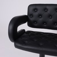 Стул с подлокотниками AksHome Elton (экокожа, черный/черный) в Бресте