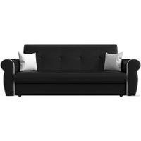 Диван Лига диванов Лига-019 118387 (экокожа, черный/белый/подушки белый)