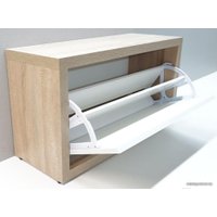 Тумба для обуви Анрат Элана 1.80 дуб сонома/белый