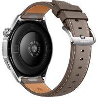 Умные часы Huawei Watch GT 6 46 мм (серебристый, с коричневым кожаным ремешком, международная версия)