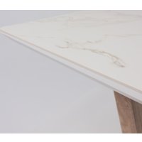 Кухонный стол Аврора Торонто 140-171.5x80 (камень белый Greys white/Ель умбра)