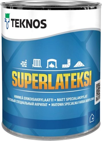 

Краска Teknos Superlateksi 0.9л (база 1)
