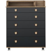 Детский комод Incanto Мишка с органайзером 800/5 PK-0060/05 (дуб/графит)