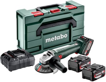 Угловая шлифмашина Metabo W 18 L 9-125 602249960 (с 3-мя АКБ, кейс)