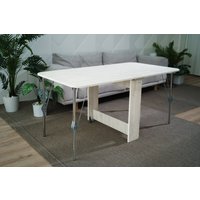 Стол-книга Stoloff Мечта 1600x850 (сосна лофт, опоры складные, углы закругленные с роликами и ручками)