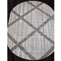 Ковер для жилой комнаты Merinos Sierra F351-OVAL-CREAM-BLUE (1.8х2.5)