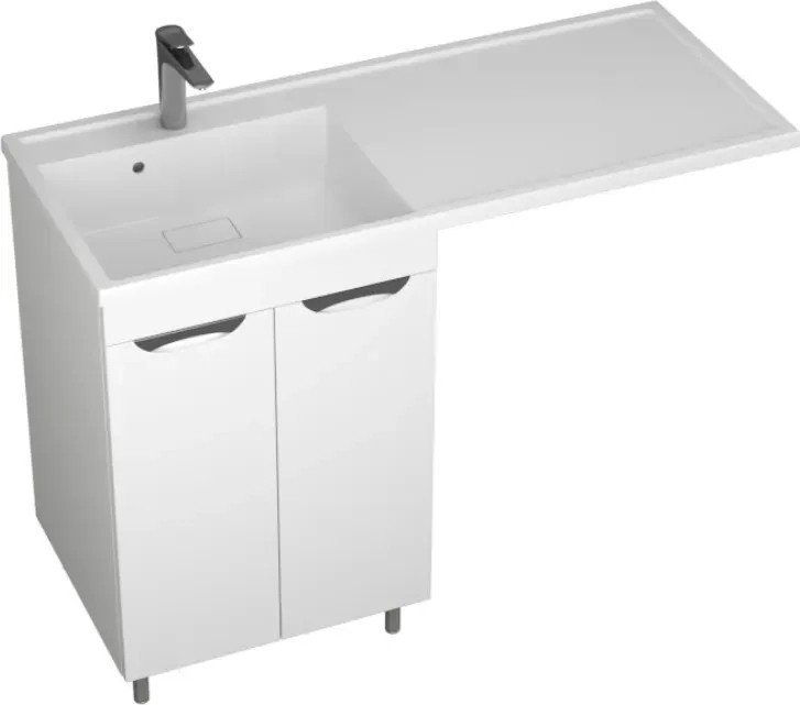 Uncoria Тумба с умывальником Мера 55 с 2-мя дв + Paola Magenta 1200 L (белый)