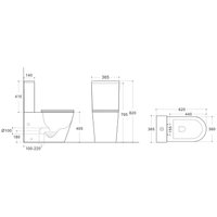 Унитаз напольный Roxen Wailet Tornado Rimless Soft Close 600175-01 в Борисове