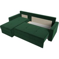 Угловой диван Лига диванов Верона лайт левый (велюр зеленый)