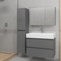Lauter Тумба с умывальником Mia 80 + Optima 80.5 (графит)