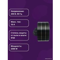 Трековая розетка AVEL шинопровод 60 см + 3 ЕВРО розетки (серебристый)