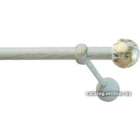 Карниз для штор Lm Decor Шар малый (белое золото, гладкая, 1.6м 16мм, 1 ряд)