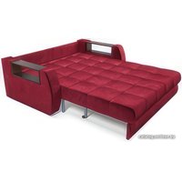 Диван Мебель-АРС Аккордеон Барон №3 (бархат, красный Star Velvet 3 Dark Red)