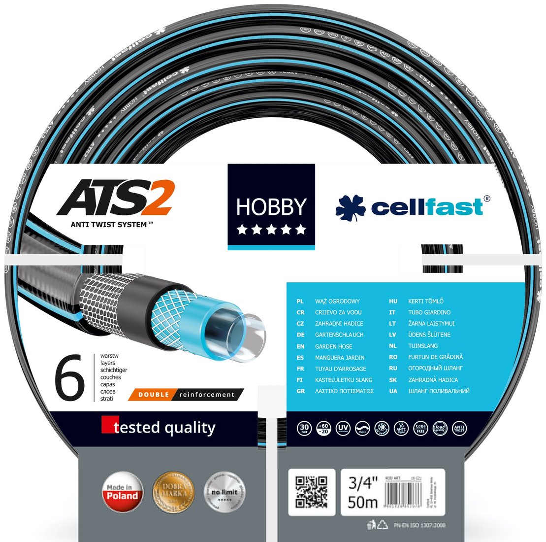 

Шланг Cellfast Hobby ATS2 (3/4", 50 м) 16-221