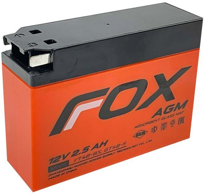 

Мотоциклетный аккумулятор Fox 12025 YT4B-BS (2.5 А·ч)