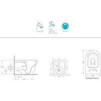 Унитаз приставной CeramaLux NS3178