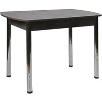 Кухонный стол ВВР ЛДСП Раздвижной (камень темный/прямое хром)