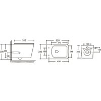 Унитаз подвесной Oliveeka YJ2303 + система смыва RIMLESS + панель смыва 021 (черный матовый)
