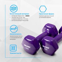 Набор гантелей OKPRO OK1001A-3 2x3кг (фиолетовый)