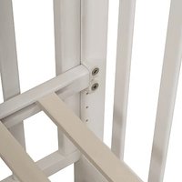 Классическая детская кроватка Indigo Norden универсальный маятник+колеса, ящик (массив березы, белый)