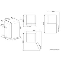 Однокамерный холодильник Smeg FAB10HRRD5