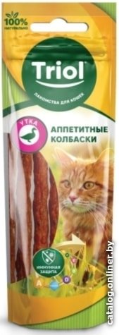 Лакомство для кошек Triol Колбаски из утки (40 г)