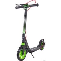 Двухколесный подростковый самокат Tech Team City Scooter Disk Brake 2023 (черный/зеленый)