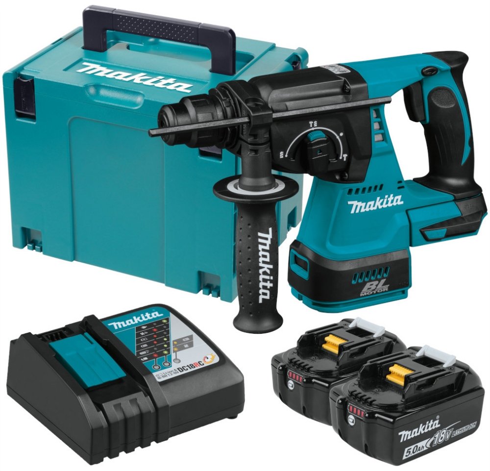 

Перфоратор Makita DHR242RTJ (с 2-мя АКБ, кейс)