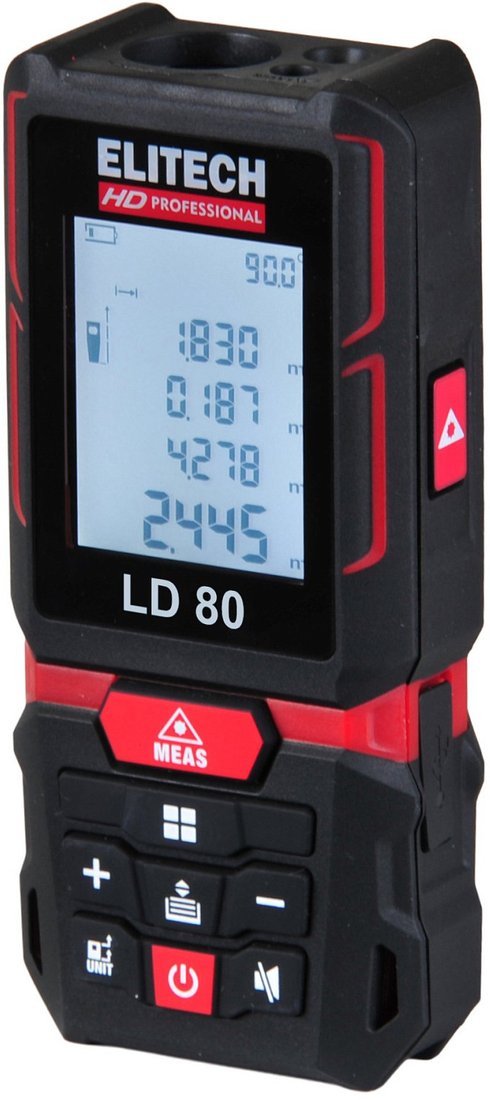 Лазерный дальномер ELITECH LD 80