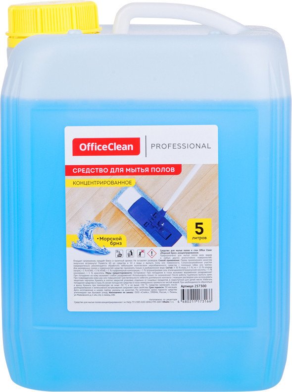 

Средство для пола OfficeClean Proffesional Морской бриз Концентрат (5 л)