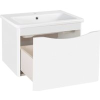  Runo Тумба с умывальником Тоскана 60 + Никсон 60 (подвесная, белый)