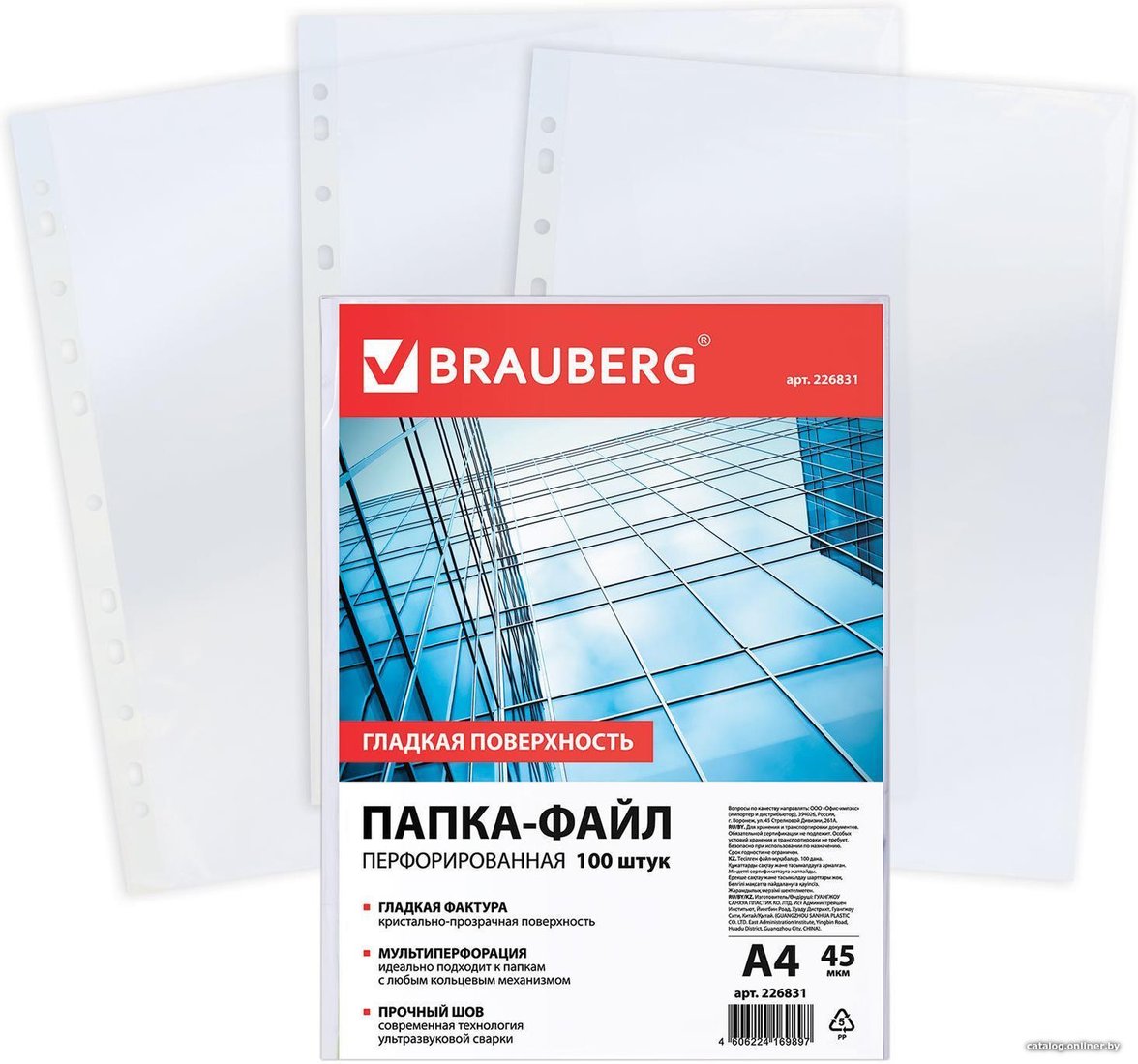 Набор файлов BRAUBERG 226831 (100 шт)