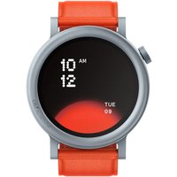 Умные часы CMF Watch Pro 2 (светло-серый, оранжевый кожаный ремешок)