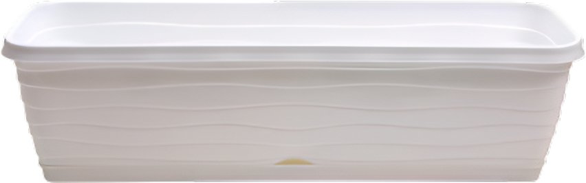 

Кашпо Радиан Ящик балконный Бриз с поддоном (белый)