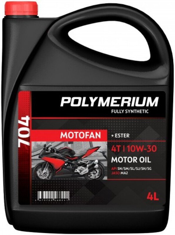 Моторное масло Polymerium Motofan 704 10W-30 4T 208л