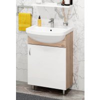  Onika Тумба Эко 52.10 105207 с умывальником Santeri Акватон 52 (дуб сонома/белый)