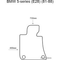 Коврик для салона авто Alicosta BMW 5 E28 81-88 (водитель, ЭВА 6-уг, бежевый)