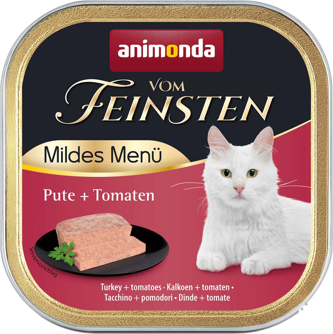 

Консервированный корм для кошек Animonda Vom Feinsten Adult Mildes Menu с индейкой и томатами 100 г