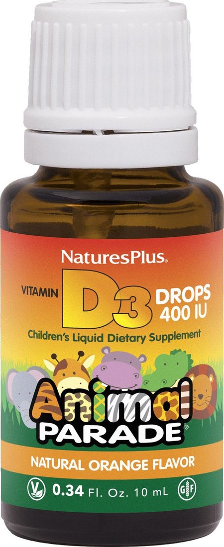 

Витамин NaturesPlus Animal Parade Vitamin D3 400 IU Liquid Drops (10 мл)
