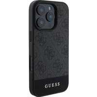 Чехол для телефона Guess PU 4G Bottom stripe Metal logo для iPhone 16 Pro Max GUHCP16XG4GLGR