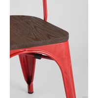 Стул Stool Group Tolix wood (красный глянцевый)