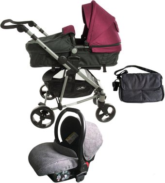 Универсальная коляска ForKiddy Siesta (3 в 1, бордовый)