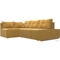 Угловой диван Mebelico Амадэус 109691 (левый, микровельвет, желтый)