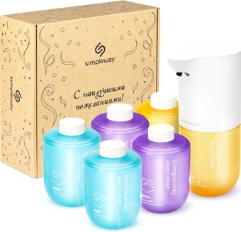 Дозатор для жидкого мыла Simpleway Дозатор для ванной с набором мыла SW99847