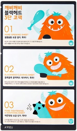  A'Pieu Набор масок для лица Goblin Blackhead 3-step Nose Sheet Маска-патчи для носа (6,2 г)