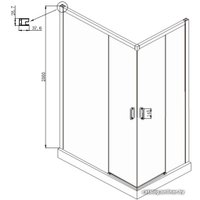 Душевой уголок Ambassador Queen Black 11011205L 120х80