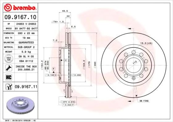 

Brembo 09916711